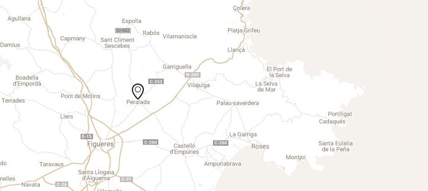 Mapa de la ubicación de Peralada